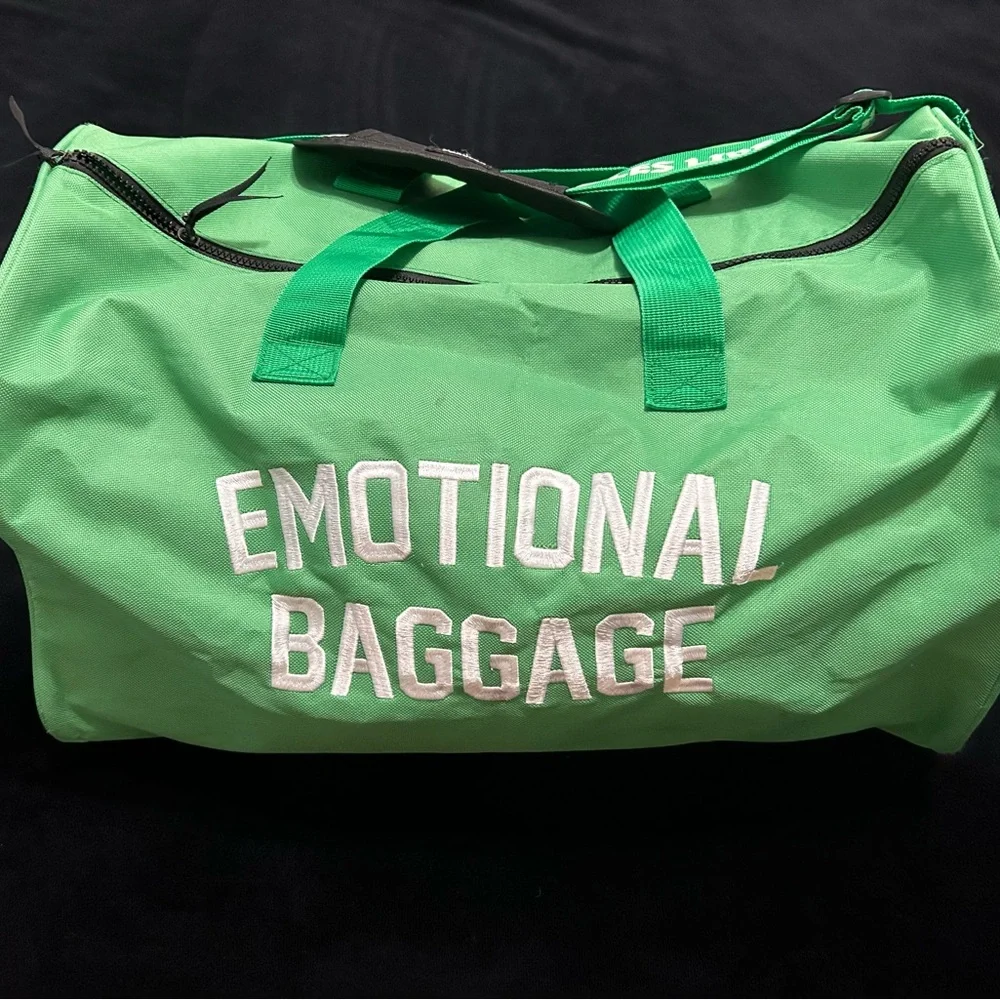 Emotional Baggage Green Duffel Bag - Picture 2 of 12